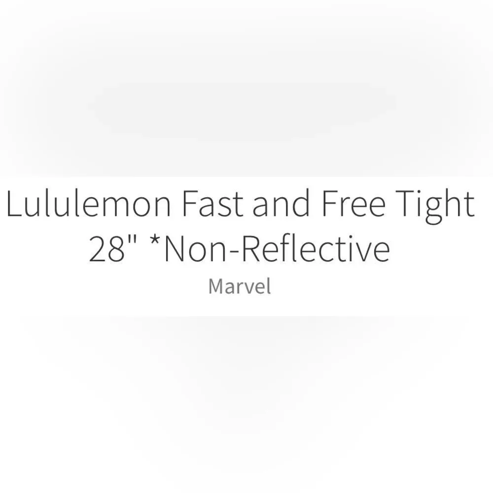Lululemon Fast Free Tight 28